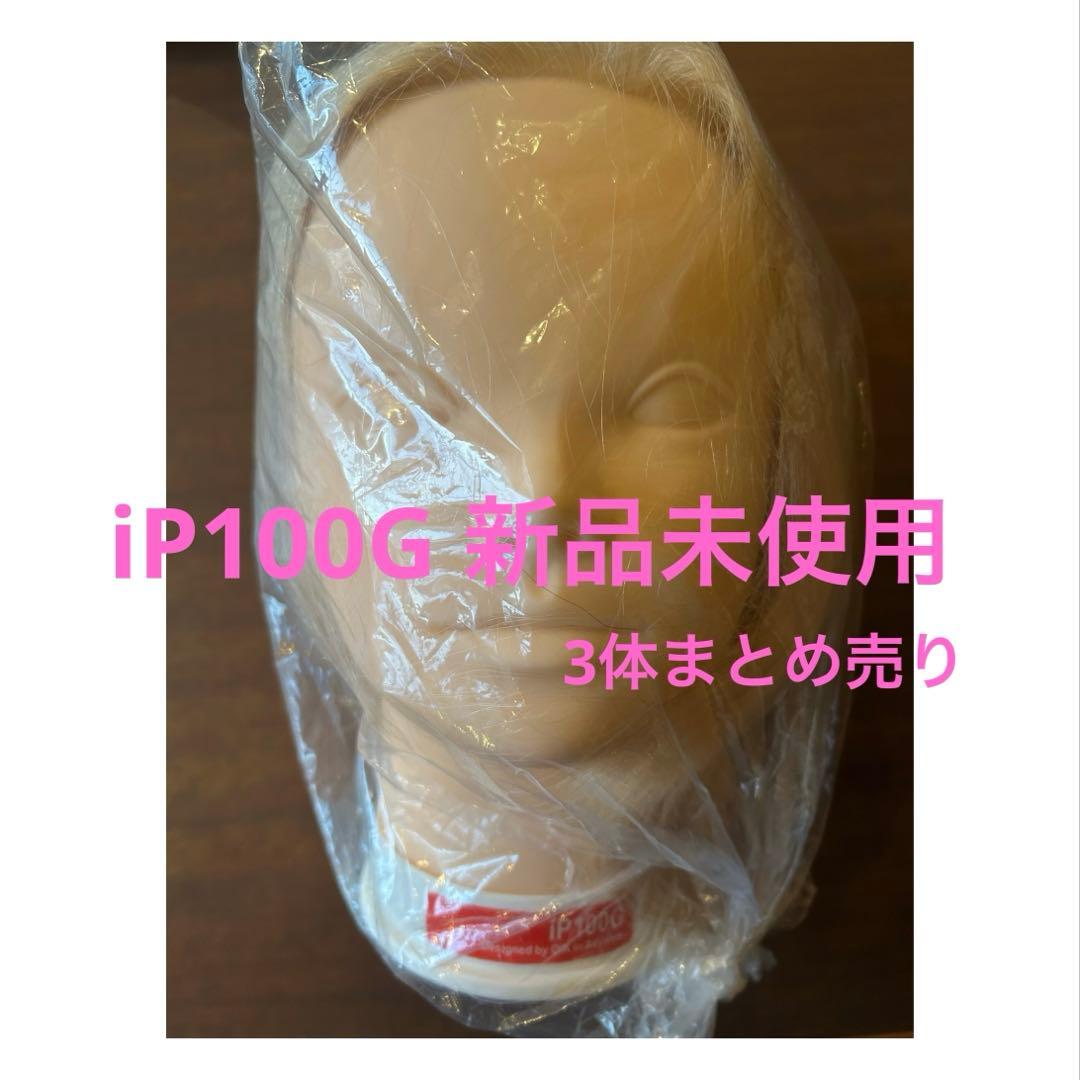 iP100G新品未使用　3体まとめ売り　カットウィッグ　パーマ　カラー　練習用