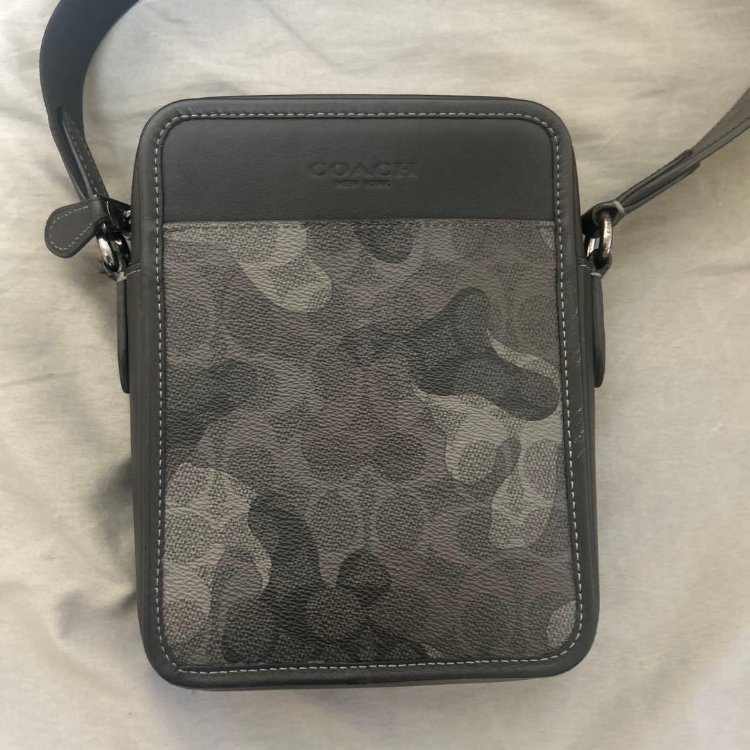 COACH 迷彩柄 ショルダーバッグ グレー
