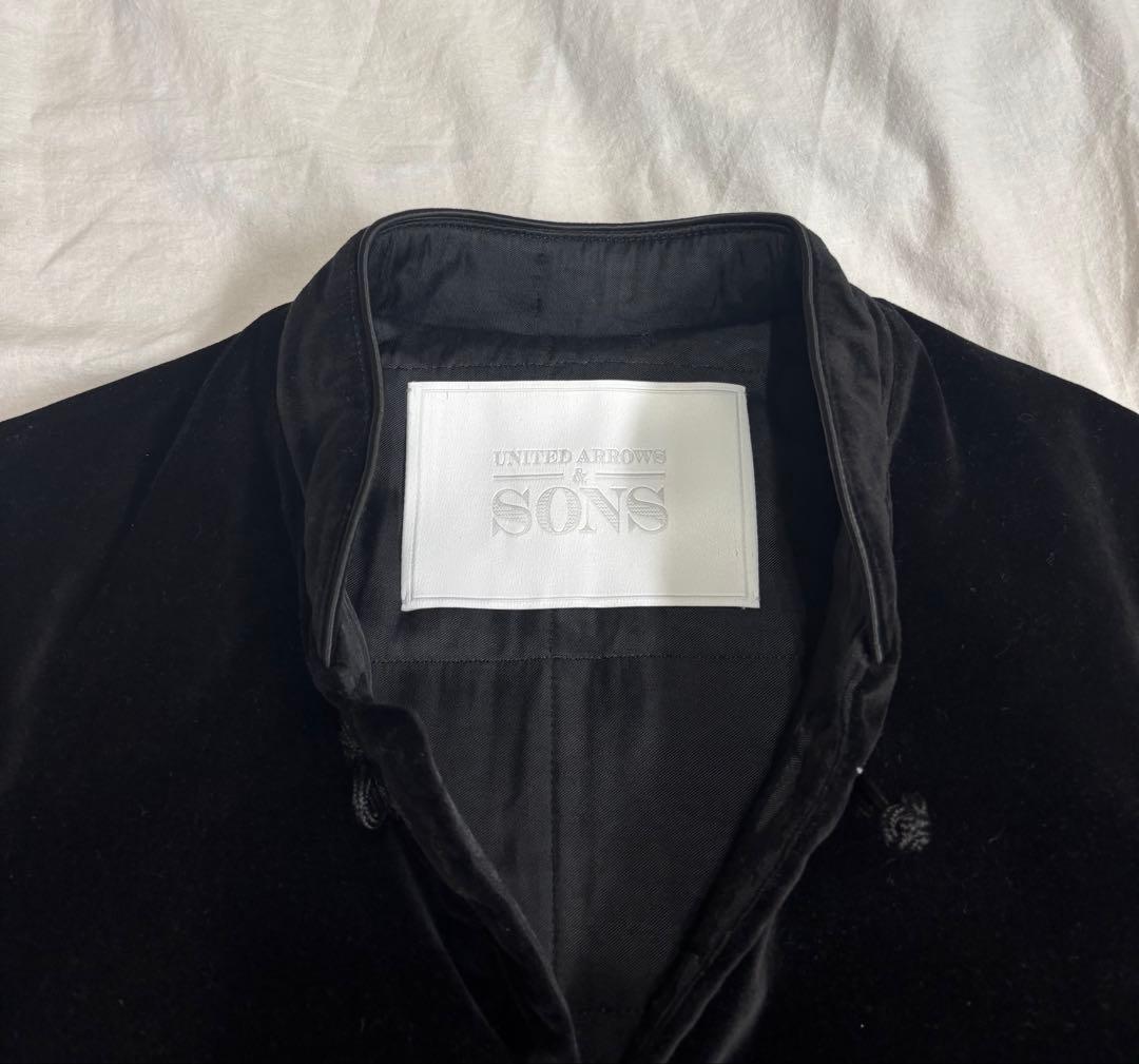 UNITED ARROWS & SONS ベロア チャイナ ジャケット 中綿