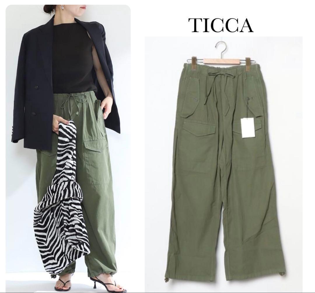 タグ付き未使用 TICCA ティッカ カーゴパンツ ワークパンツ カーキ