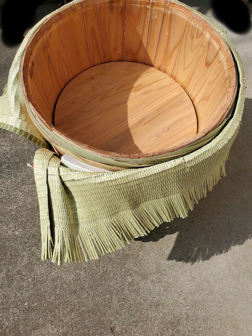 De　酒樽　薦被り　四斗樽　二斗　空樽　蓋セット