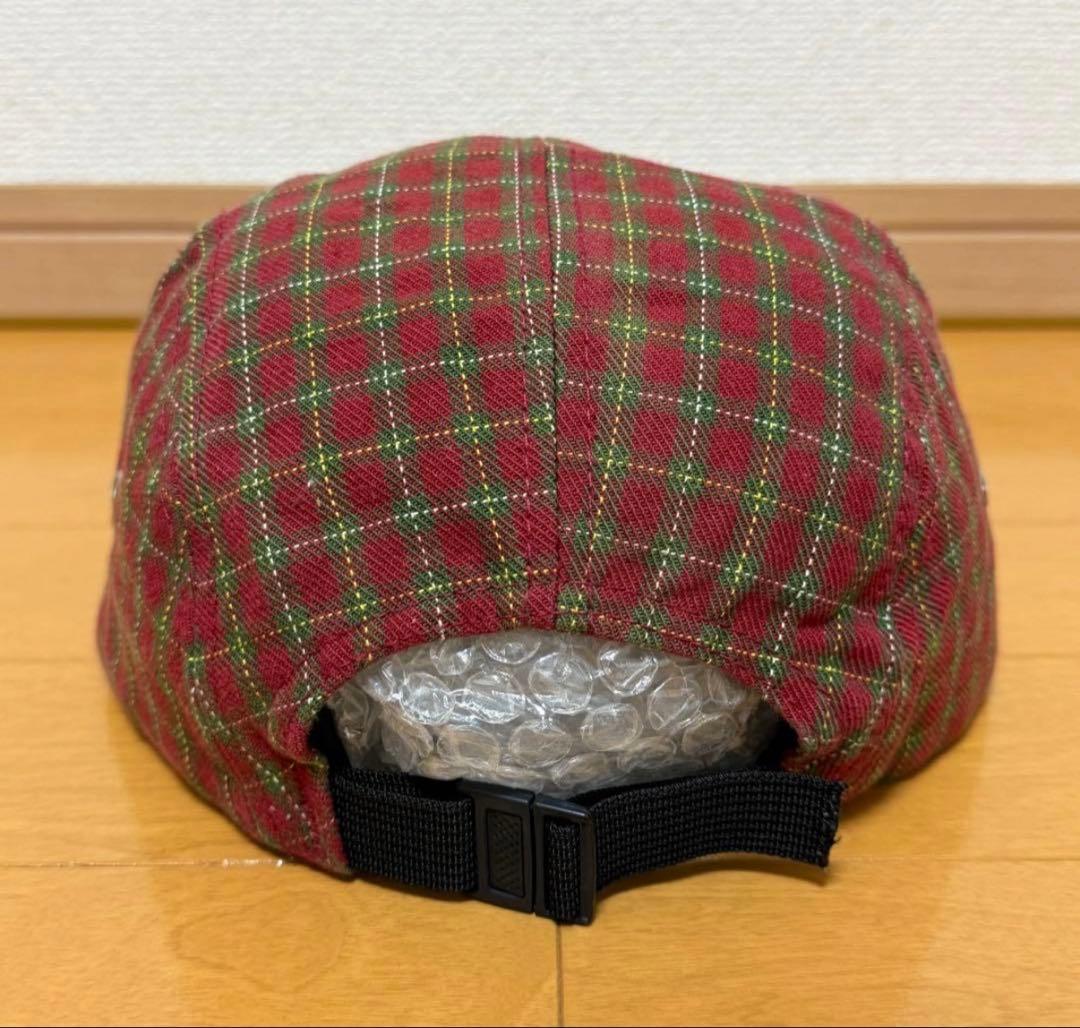 Supreme Small Plaid Camp Cap マルーン 09aw