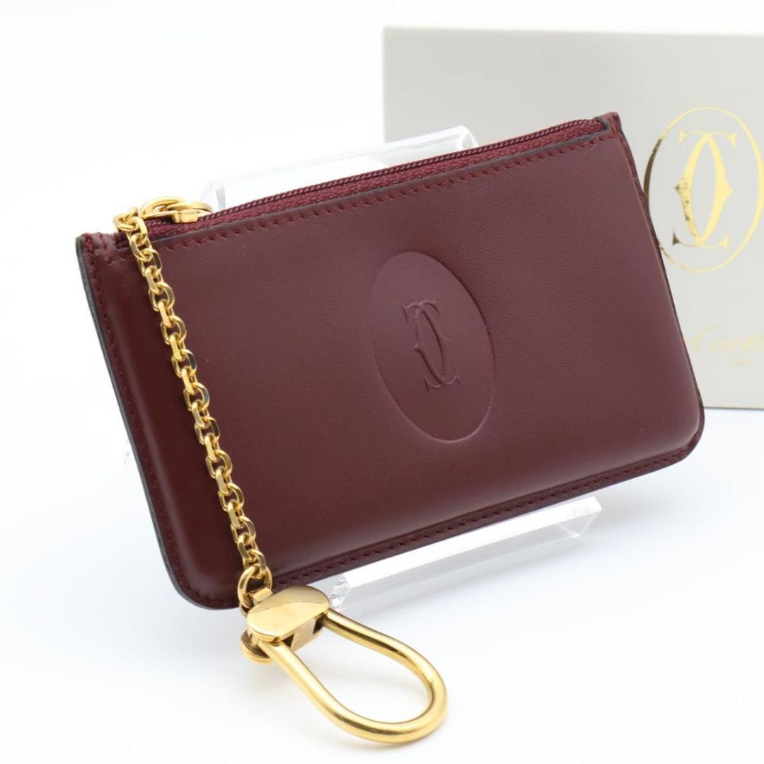 【未使用級】Cartier マストライン　ケース　小銭入れ　チェーン付き
