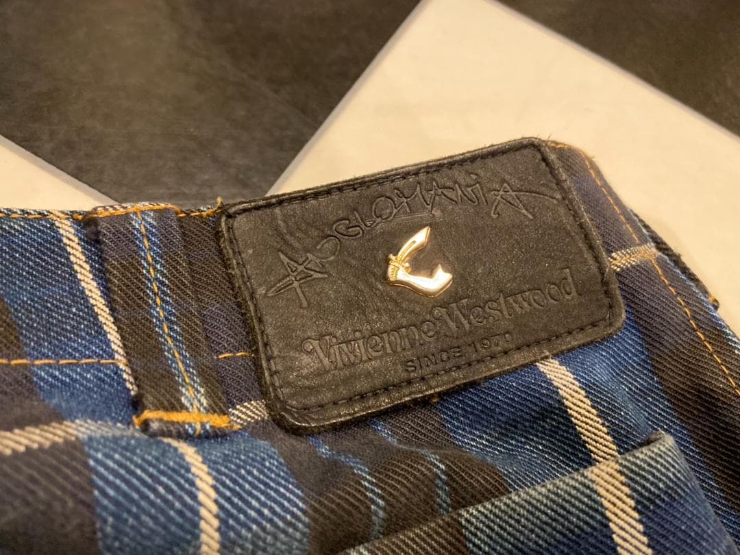◇ヴィヴィアンウエストウッド アングロマニア チェック ボンテージパンツ ブルー