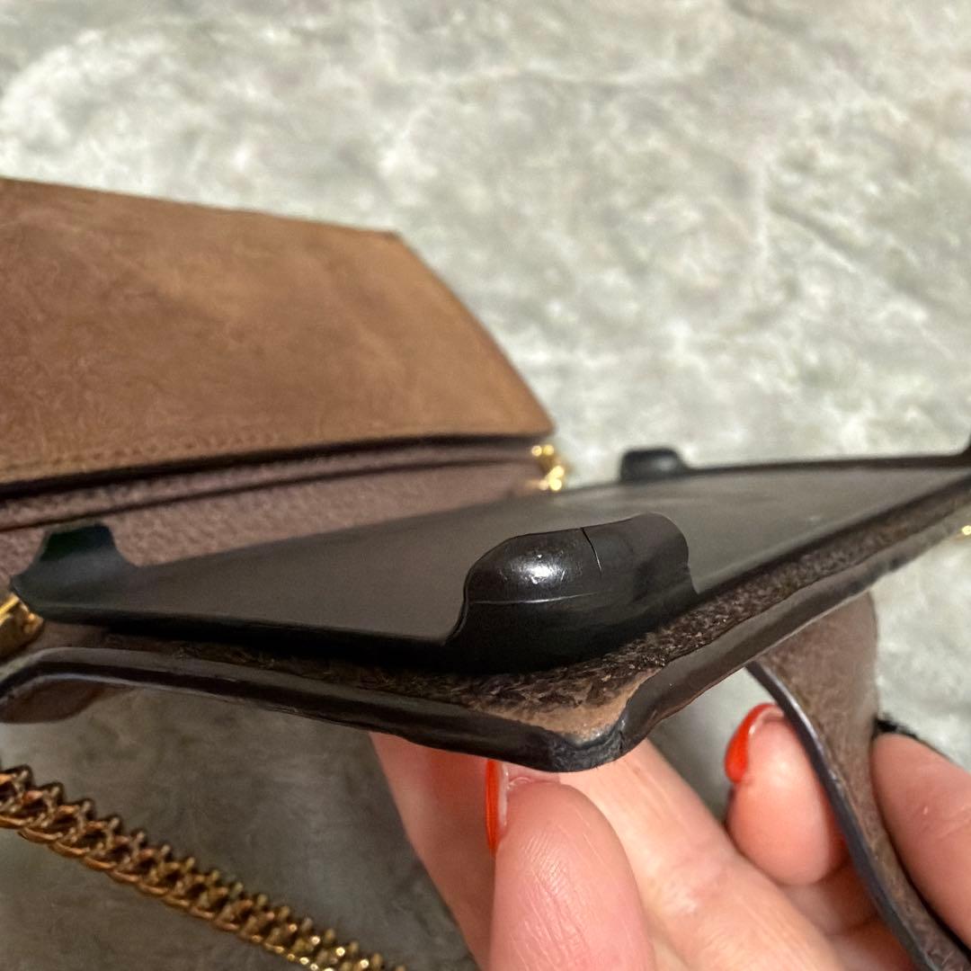 Gucci iPhone ケース SE 7.8 チェーンショルダー 手帳 グッチ