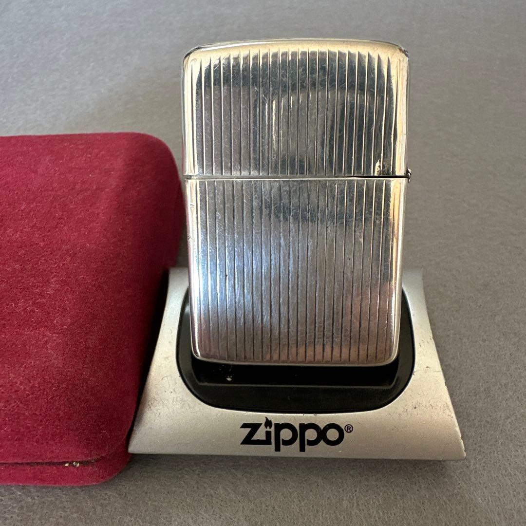 値下げ❗️激レアビンテージZIPPOスターリングシルバー　エンジンターン