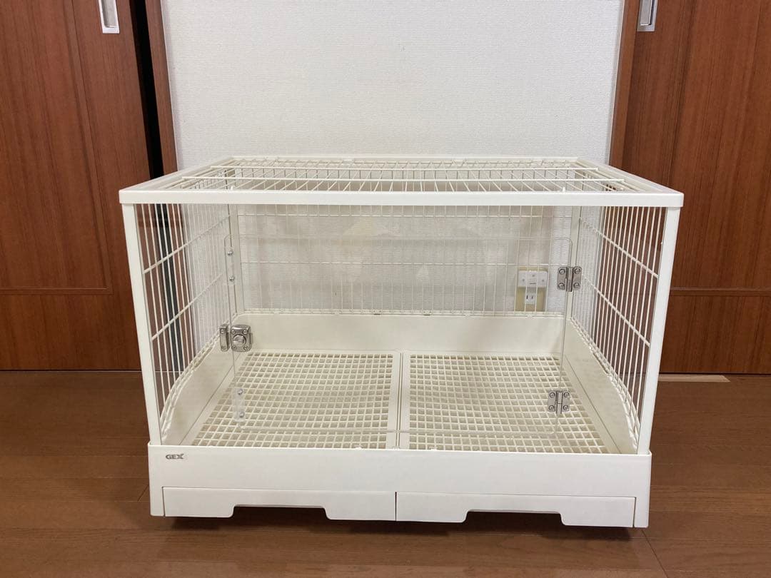 うさぎ　GEX クリアフロント　ケージ　使用品 　餌皿他