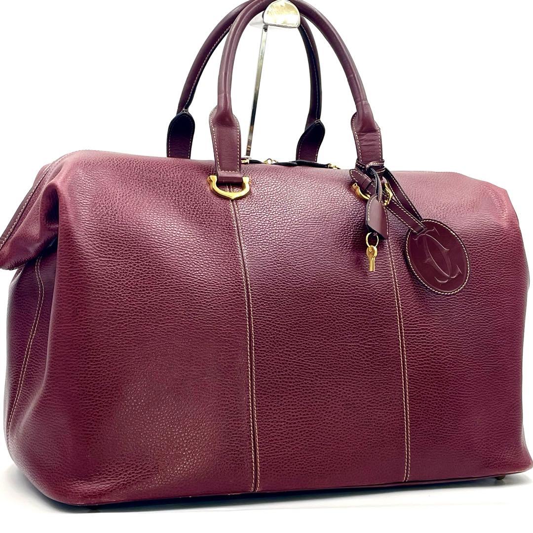 【美品・大容量】カルティエ マストライン C金具 ボストンバッグ2way 本革