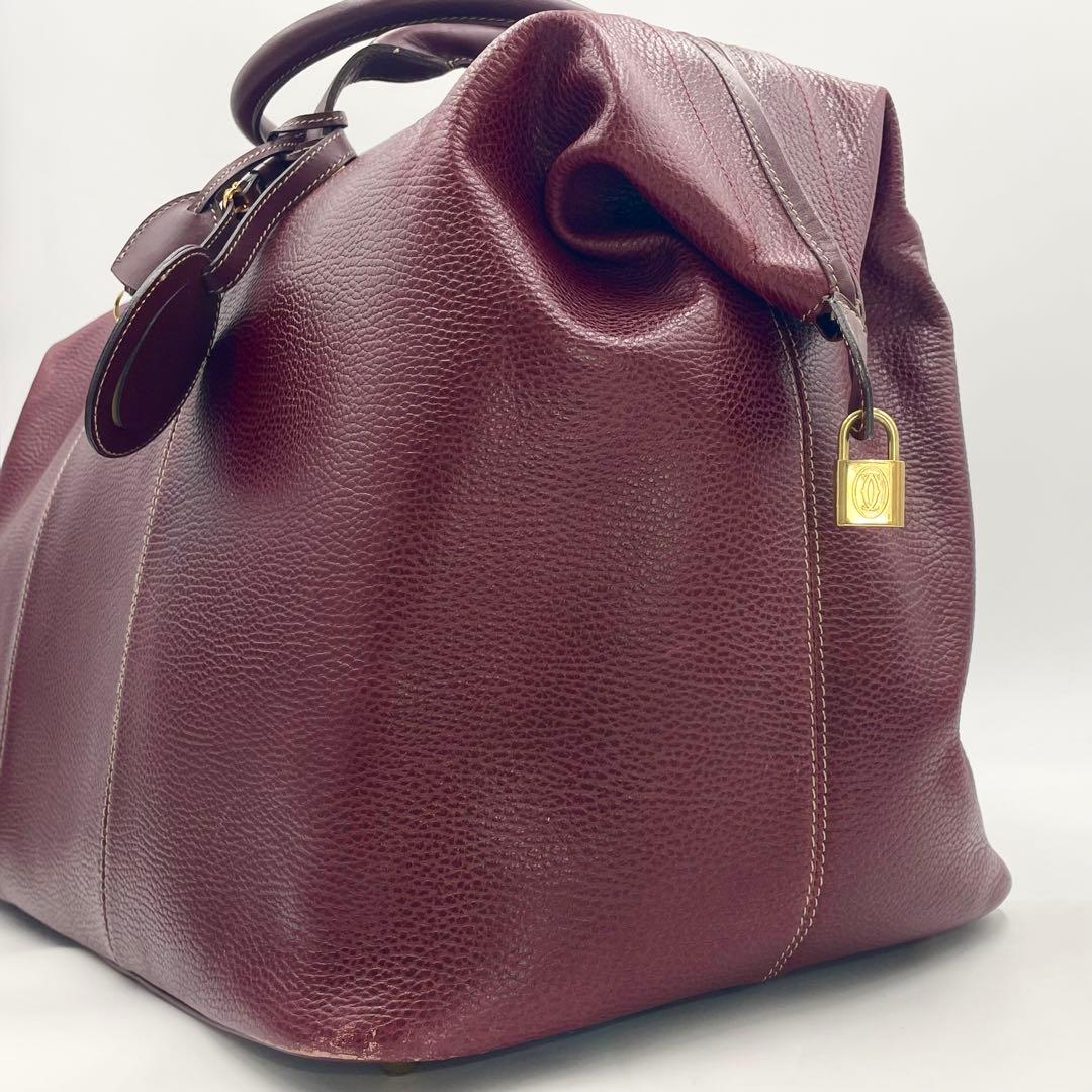 【美品・大容量】カルティエ マストライン C金具 ボストンバッグ2way 本革