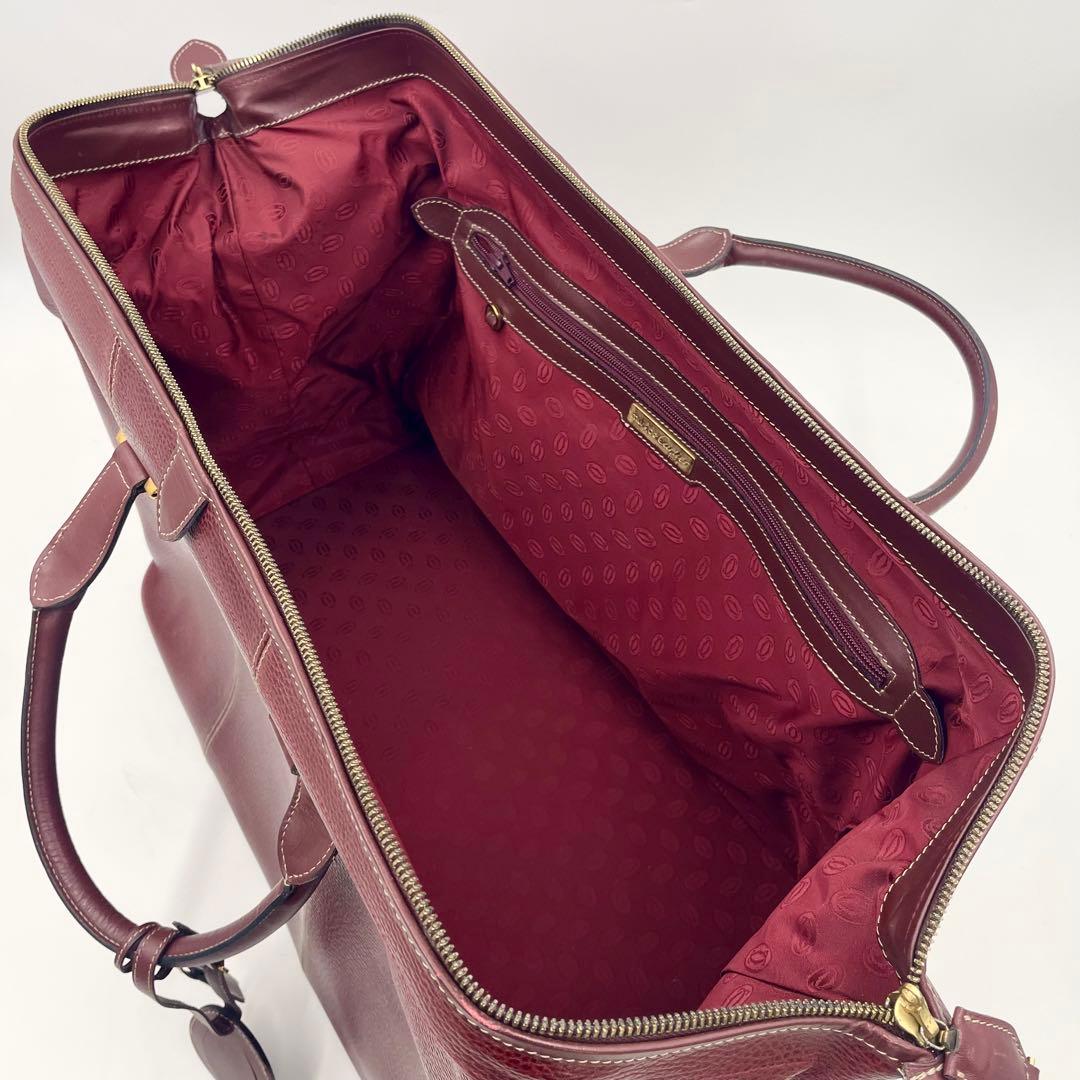 【美品・大容量】カルティエ マストライン C金具 ボストンバッグ2way 本革