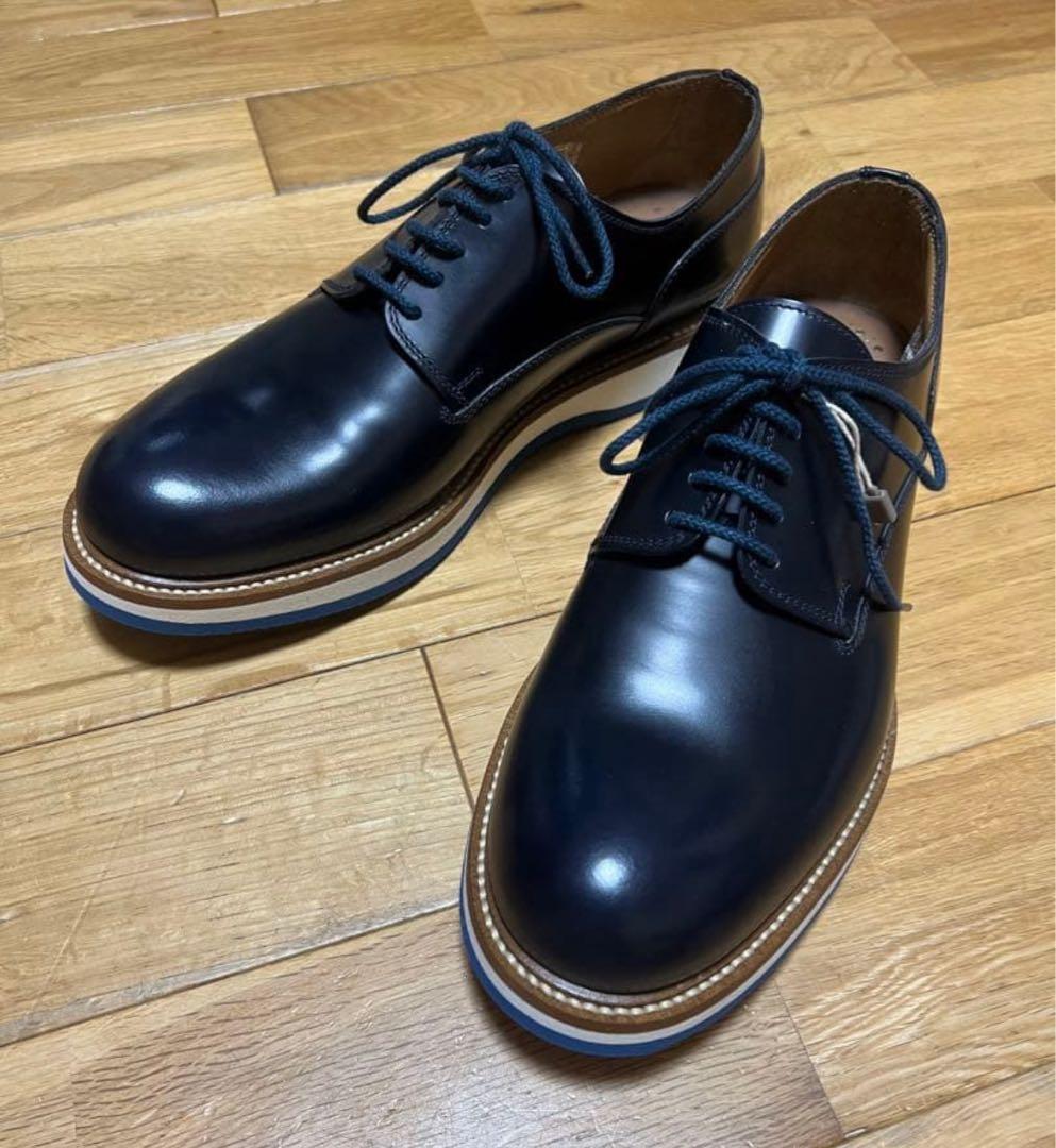 【Doucal’s】プレーントゥシューズ　ミッドナイトブルー 41(26cm)