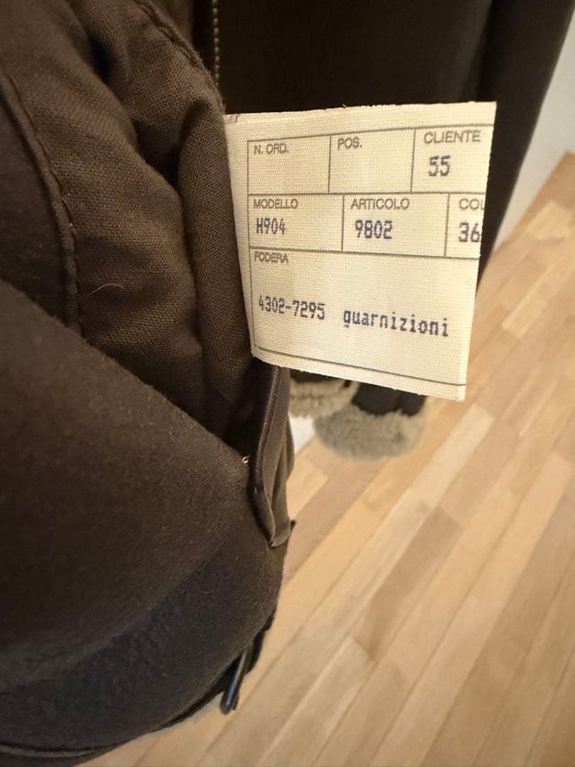 チンクアンタ　B3ムートンジャケット　こげ茶