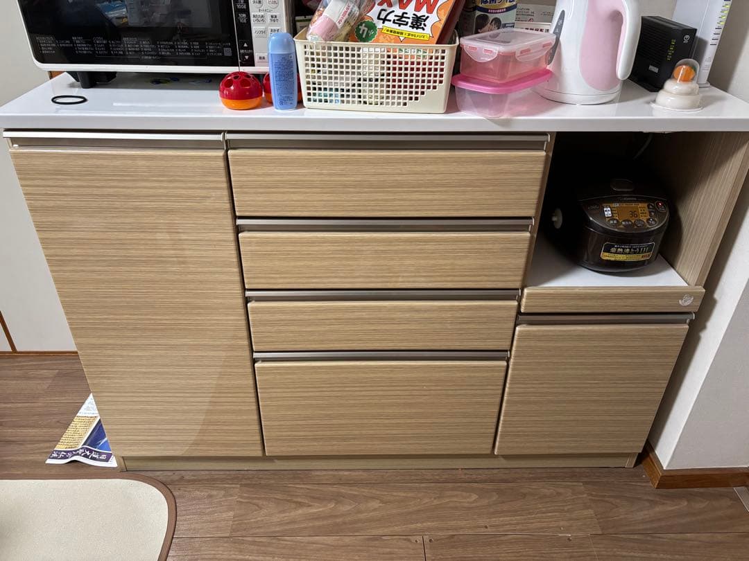 ナチュラルウッド 食器棚・キッチンカウンター