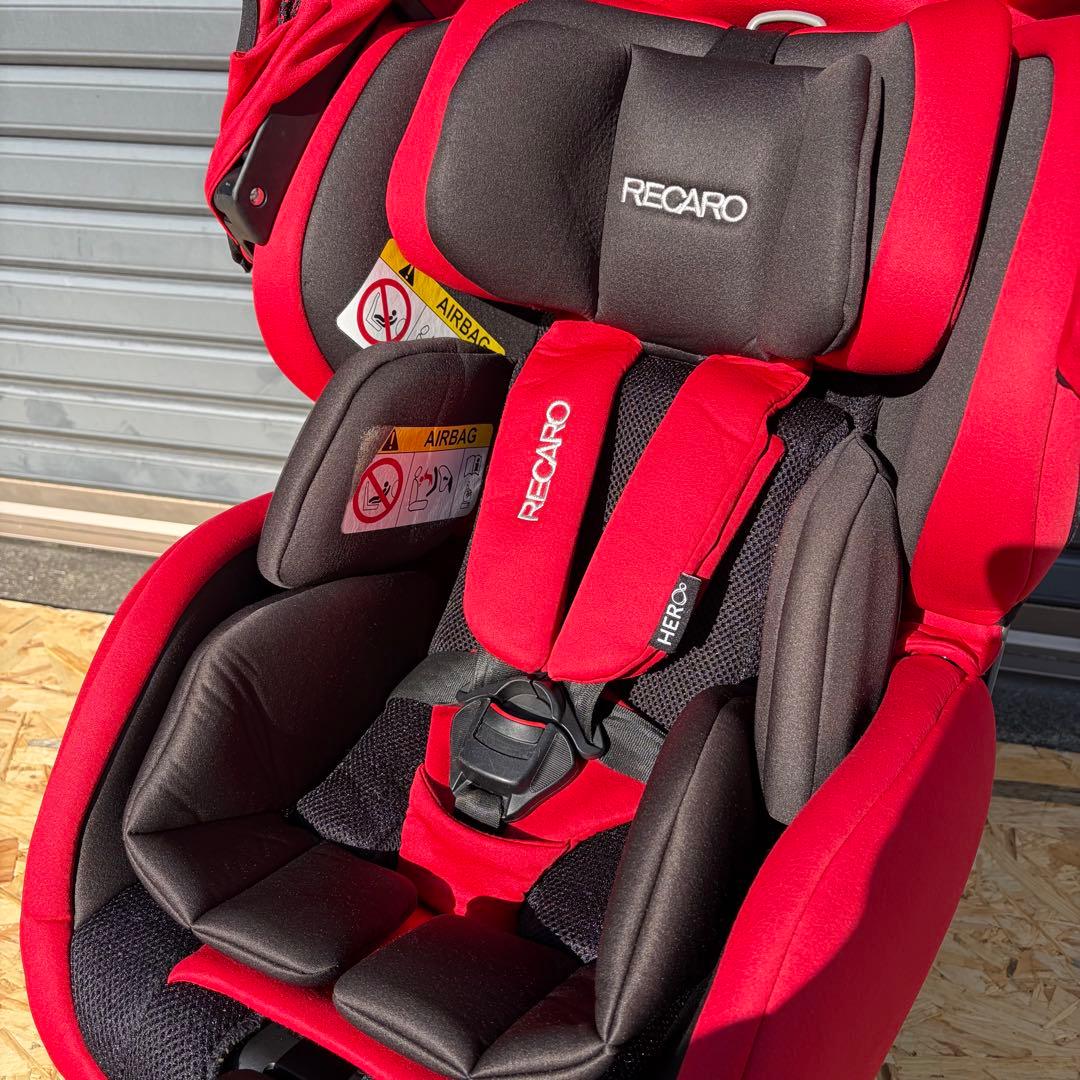 【美品】RECARO チャイルドシート ゼロワン セレクト ISOFIX レッド