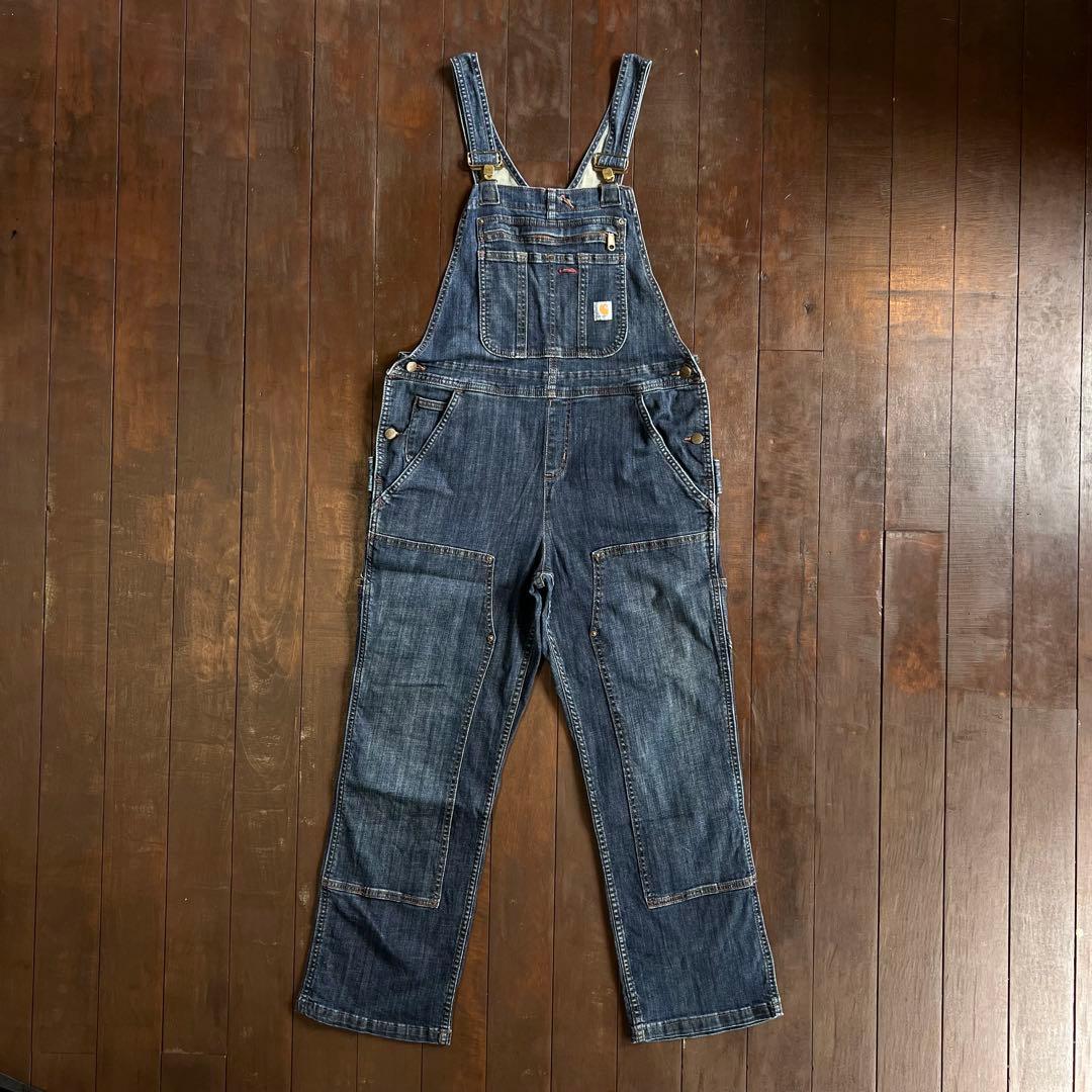 美品！！【Carhartt カーハート】デニムオーバーオール ダブルニー y2k