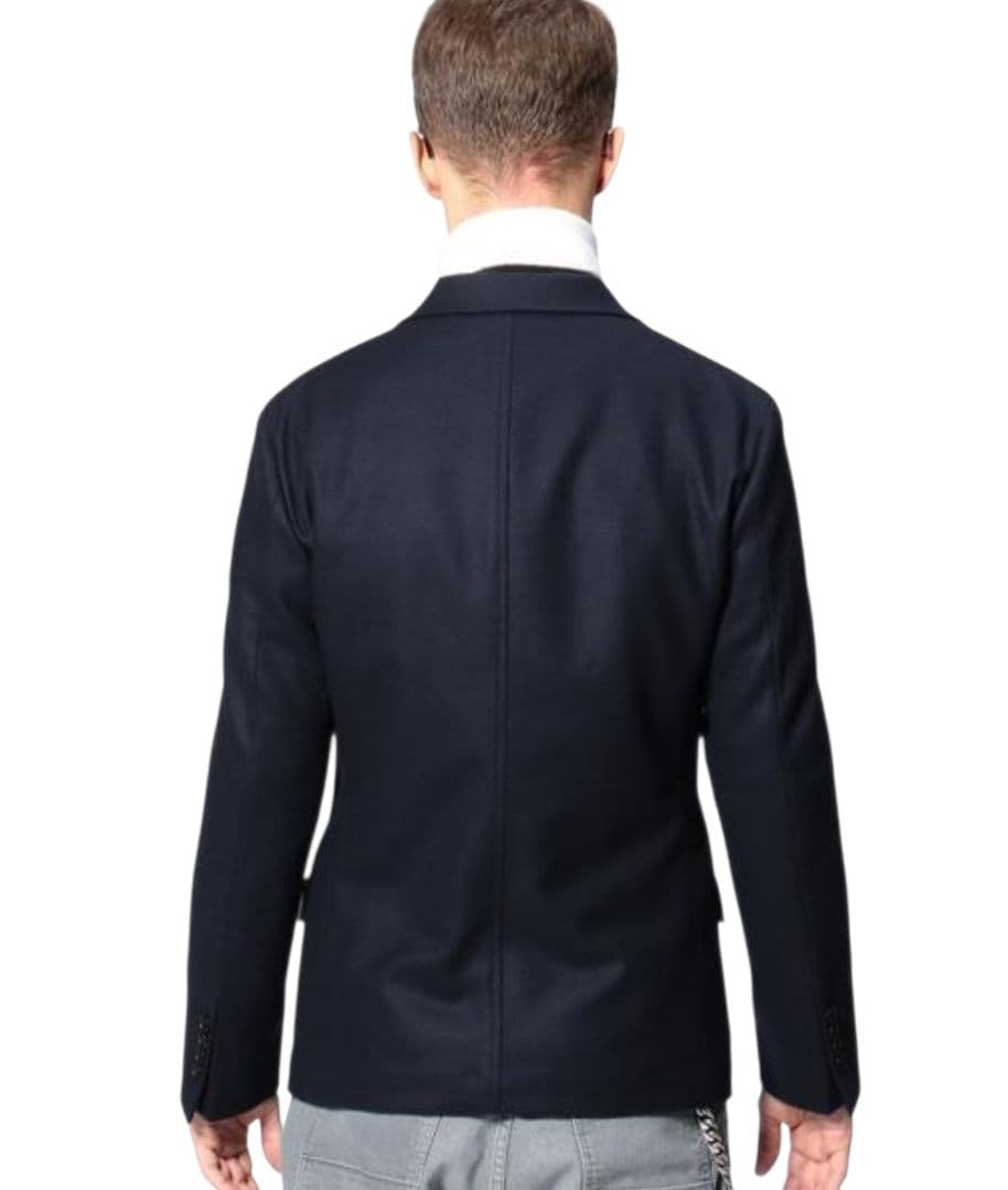 ほぼ未使用 OCEANS掲載 ブランネル D6B ダブルジャケット 48 紺