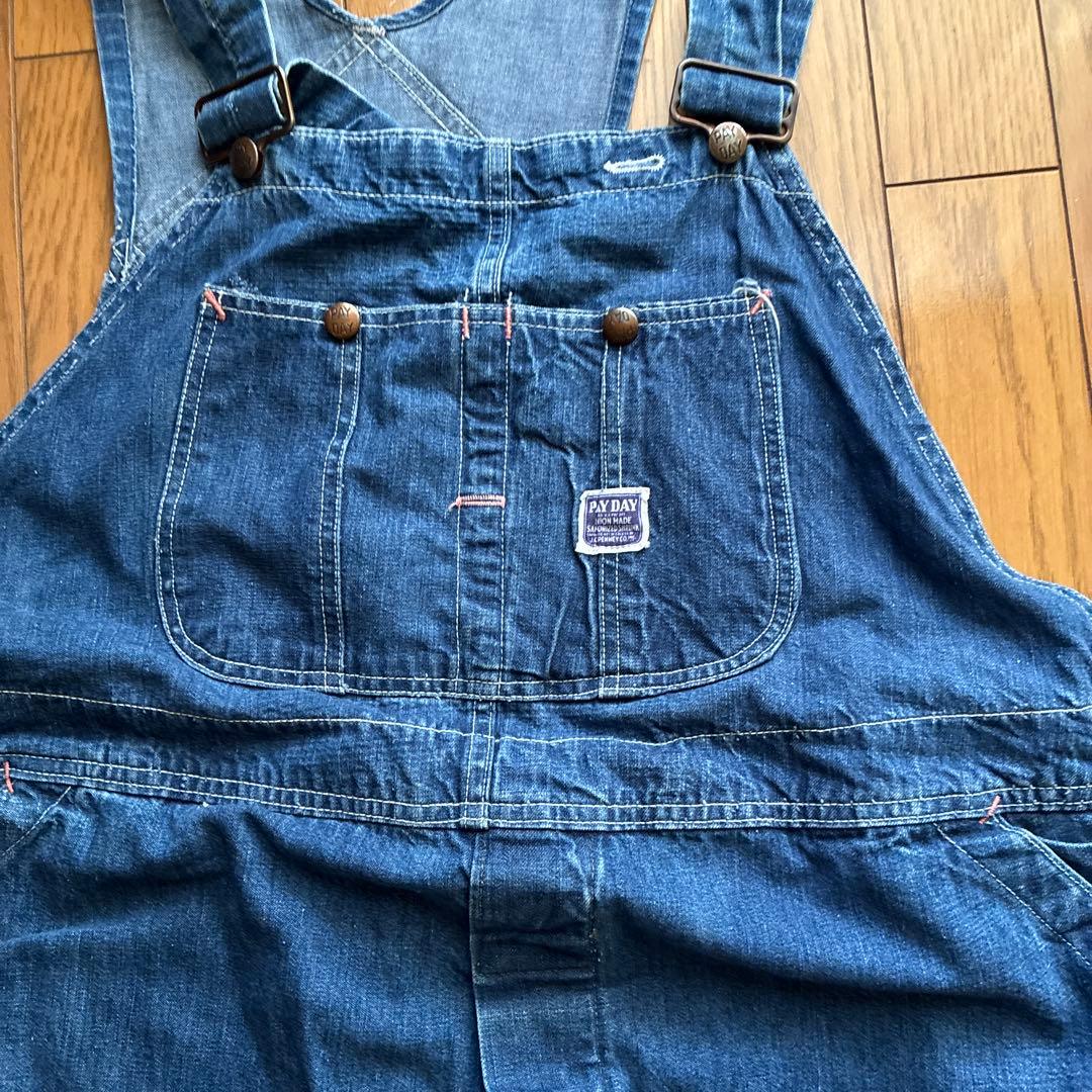 コメント値下げOK盾タグ40s pay dayオーバーオール