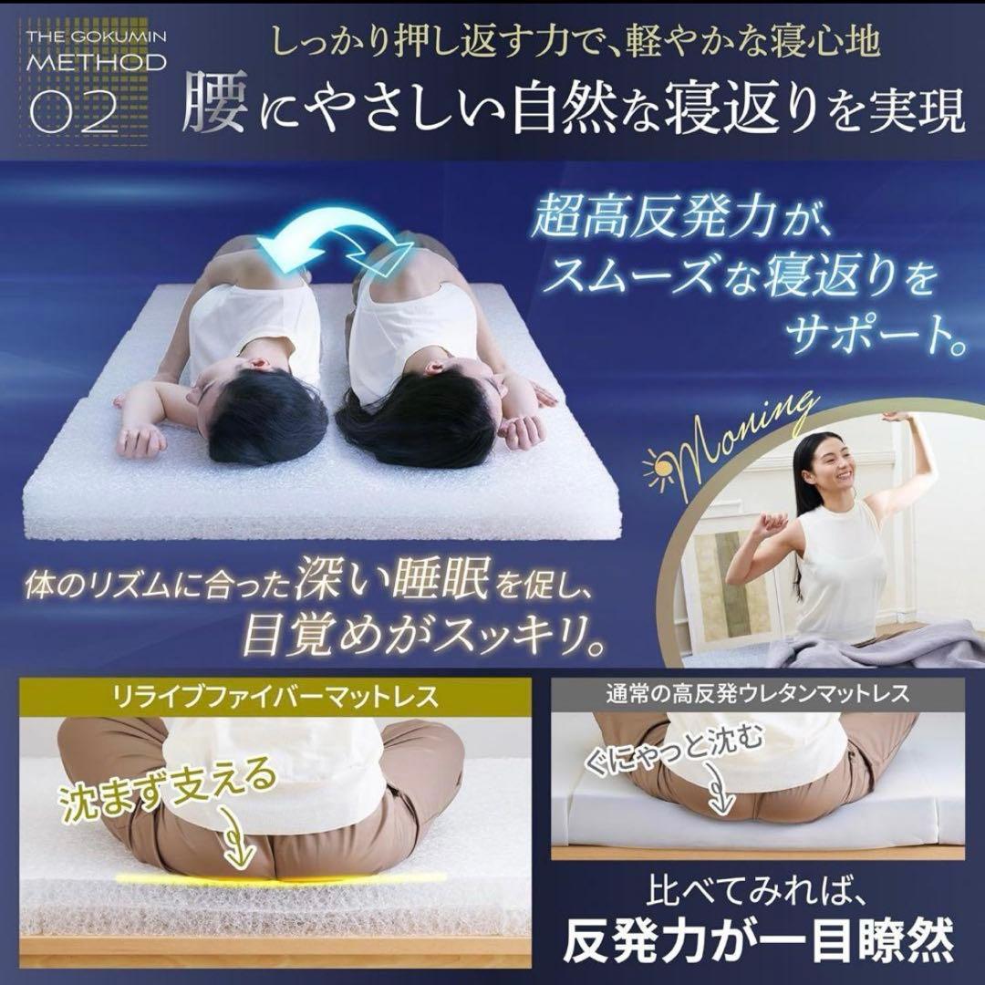 GOKUMIN リライフファイバーマットレス シングル　取扱説明書付き
