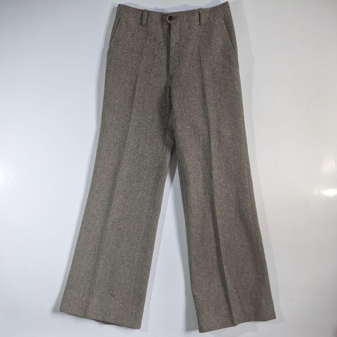 70s フランス製 Pierre Cardin ツイード スラックス フレア