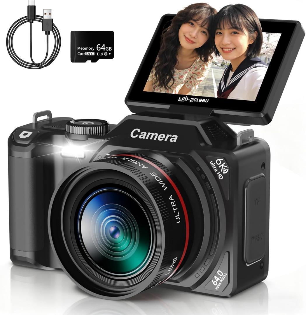 【R1842-36-125】6K高画質デジカメ 9600万画素 WiFi対応