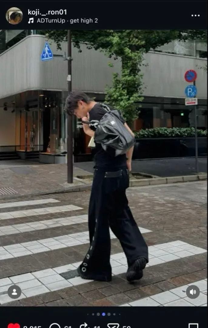 パンツ jent louis Eyelet Baggy Denim pants