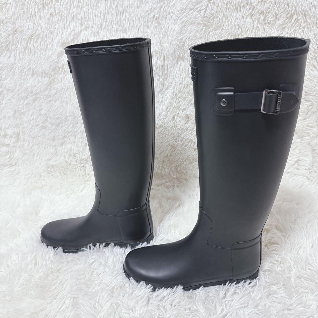 未使用　HUNTER レインブーツ　23cm UK4ロングブーツ　長靴