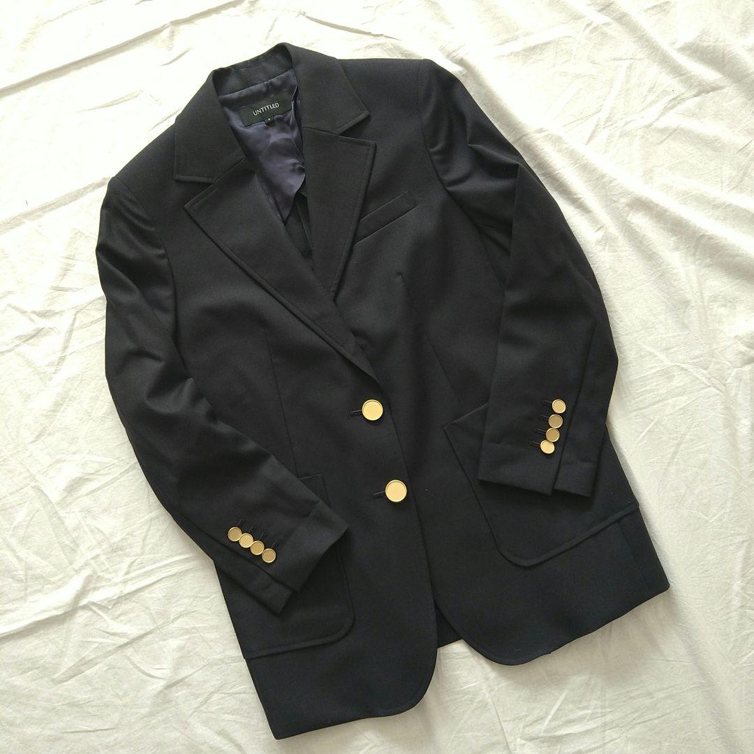 美品　UNTITLED　24SS　マナードベーシックジャケット　金ボタン　0