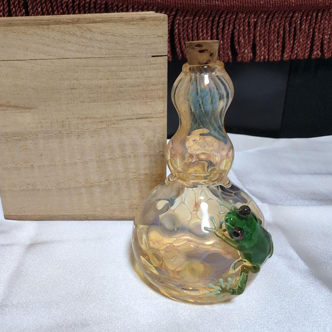 専用　kengtaro ケンタロー 花 2013年 カエル ガラス 作家