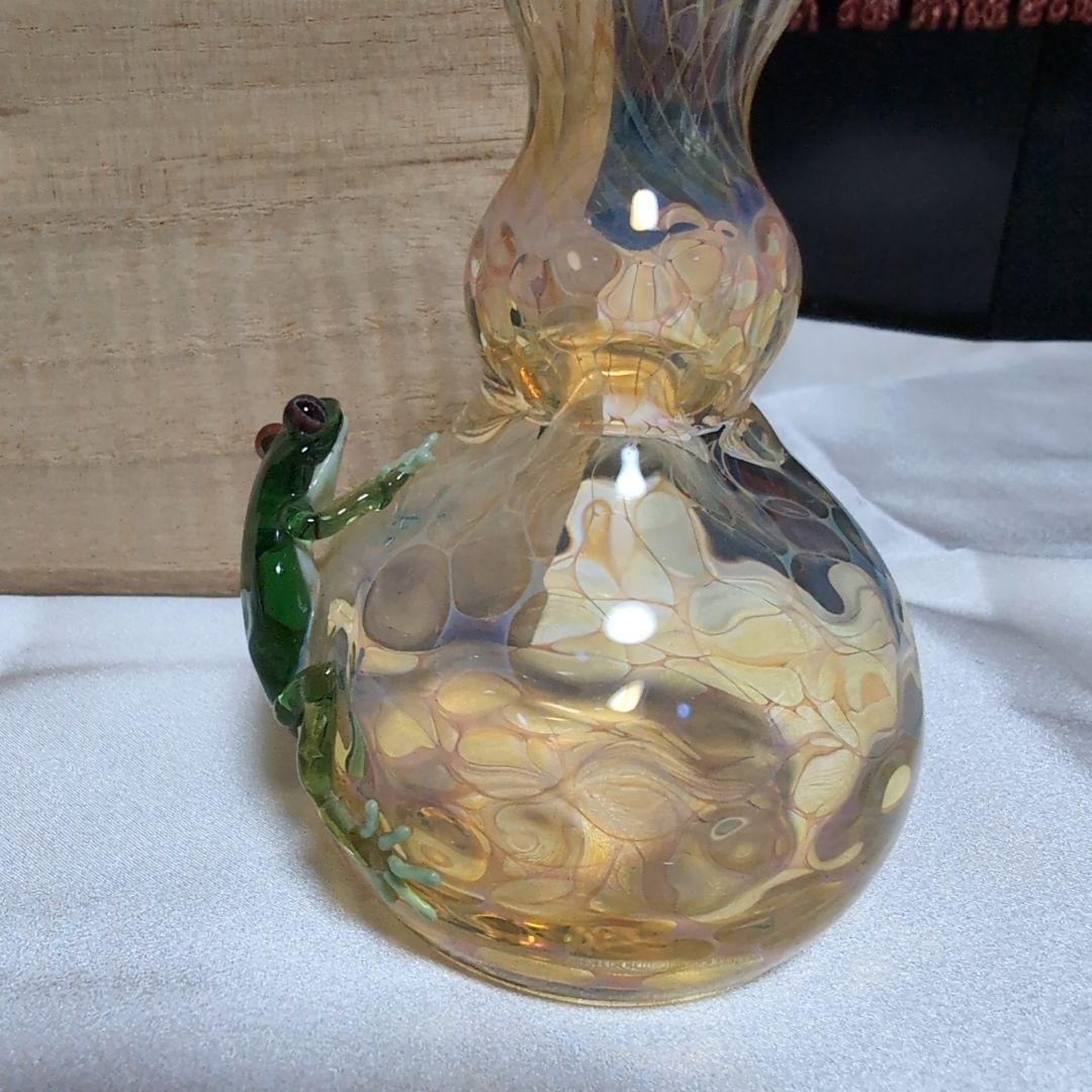 専用　kengtaro ケンタロー 花 2013年 カエル ガラス 作家