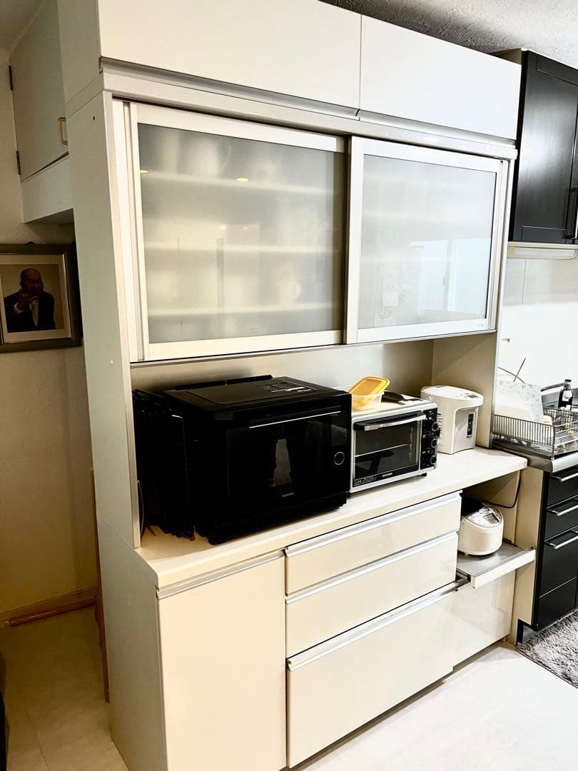 パモウナ　pamouna １６０　食器棚　ソフトクローズ　引き取り限定