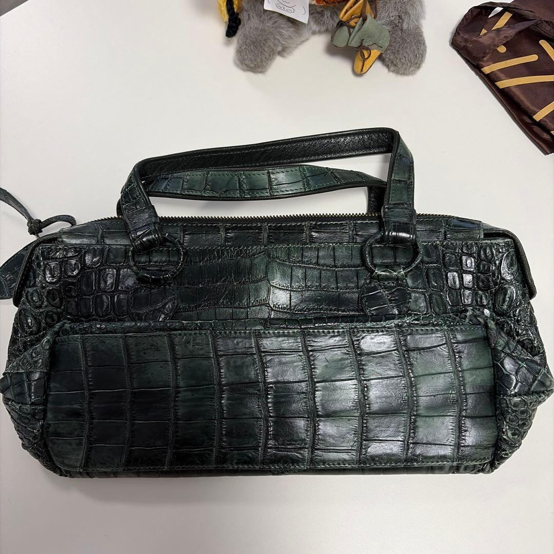 「ぬこさん専用〜ʕ•ᴥ•ʔ」IBIZA ダークグリーン　ハンドバッグ　美品！