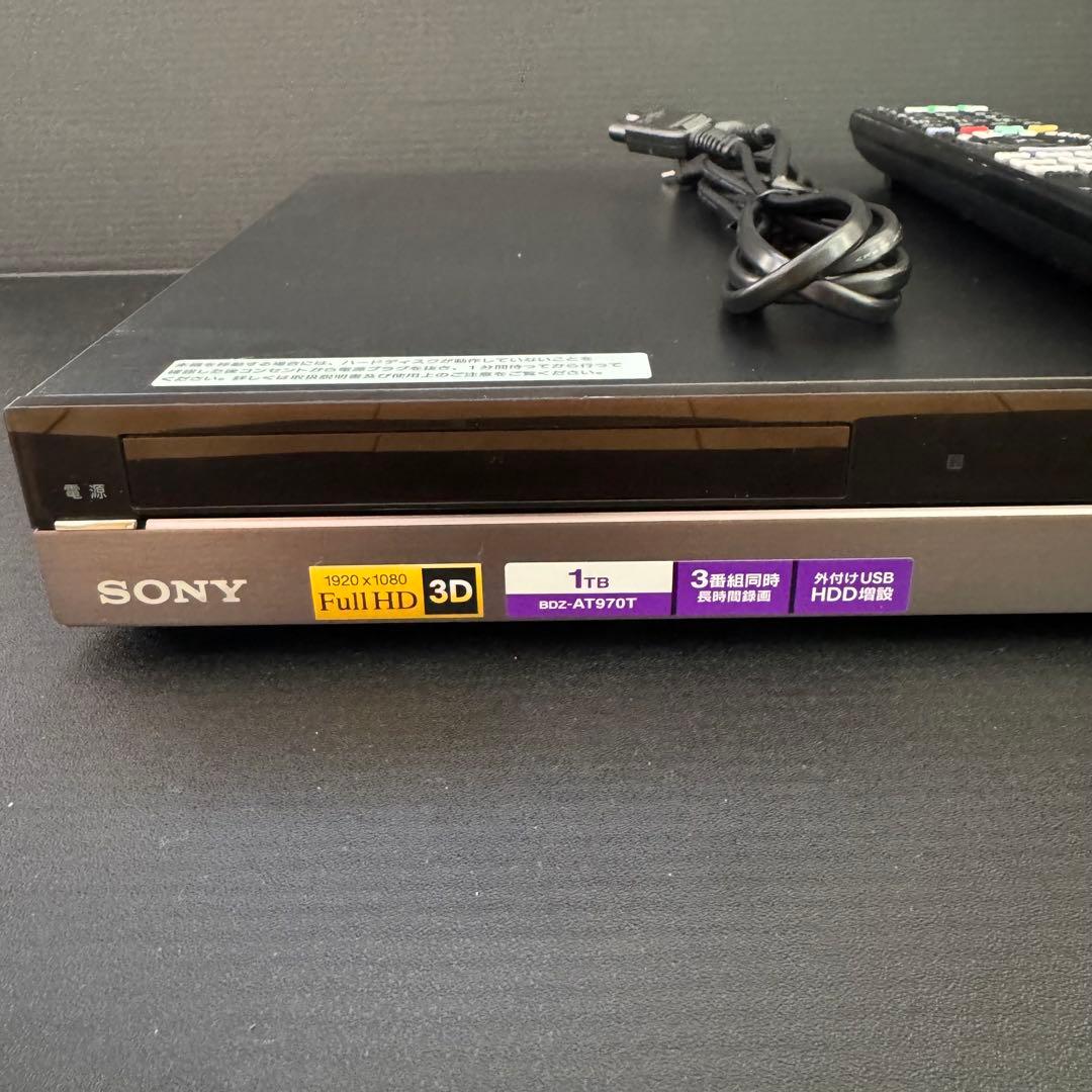 【動作良好】SONY ブルーレイレコーダー BDZ-AT970T 1TB