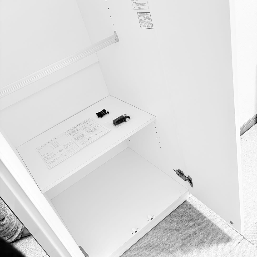 値下げ♩ ニトリ ポルテ 60 エナメル塗装 光沢 傷に強い ワードローブ