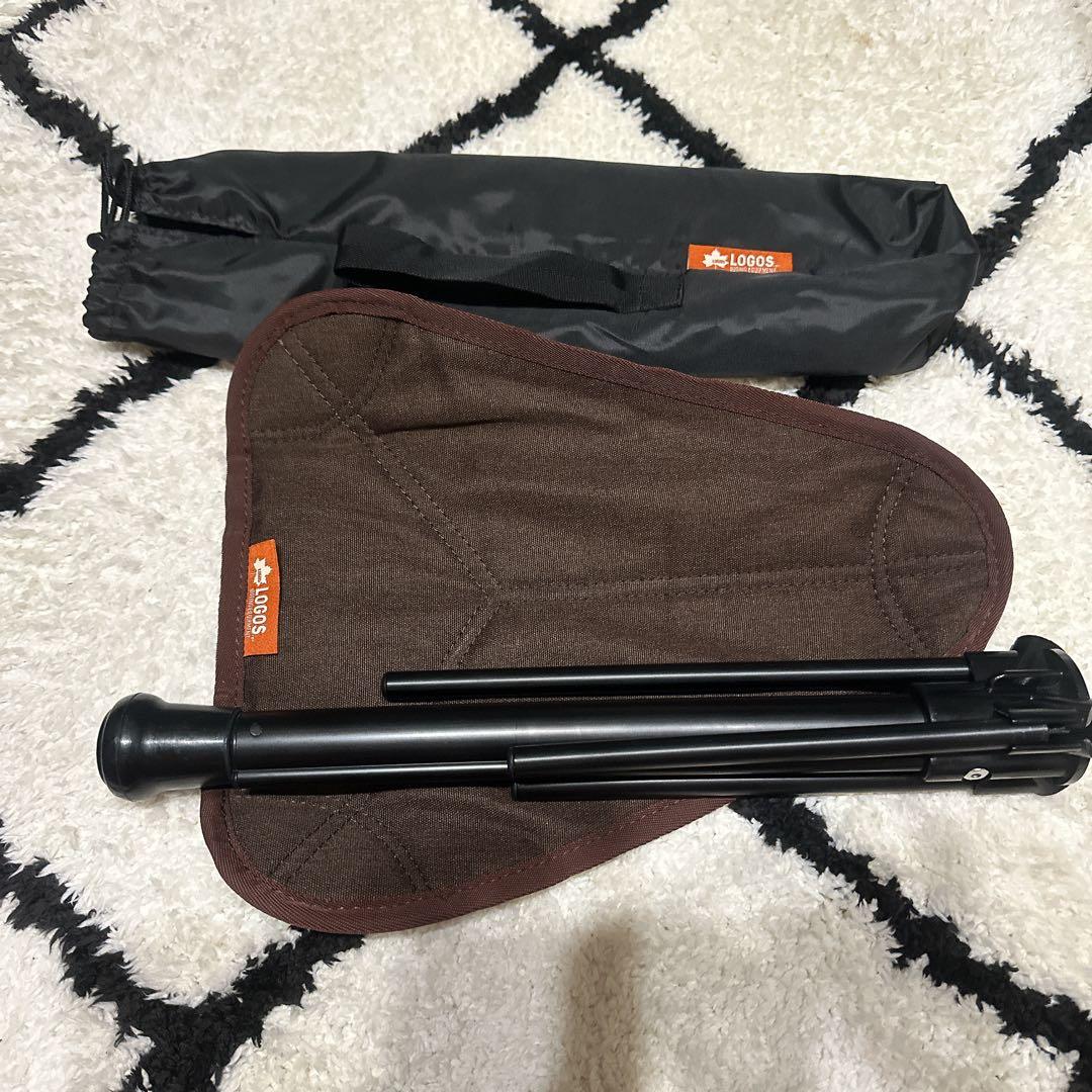 LOGOS 折りたたみチェア ブラウン 収納ケース付 エアライト 1ポールチェア