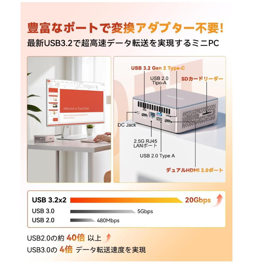 GEEKOM A5 ミニpc AMD Ryzen7 5825U