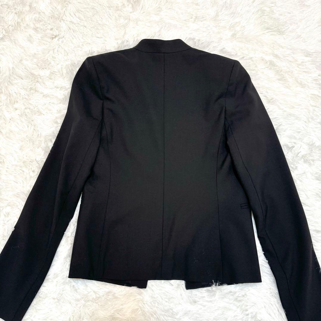 theory スーツ 上下セット ノーカラージャケット スカート ブラック 通勤
