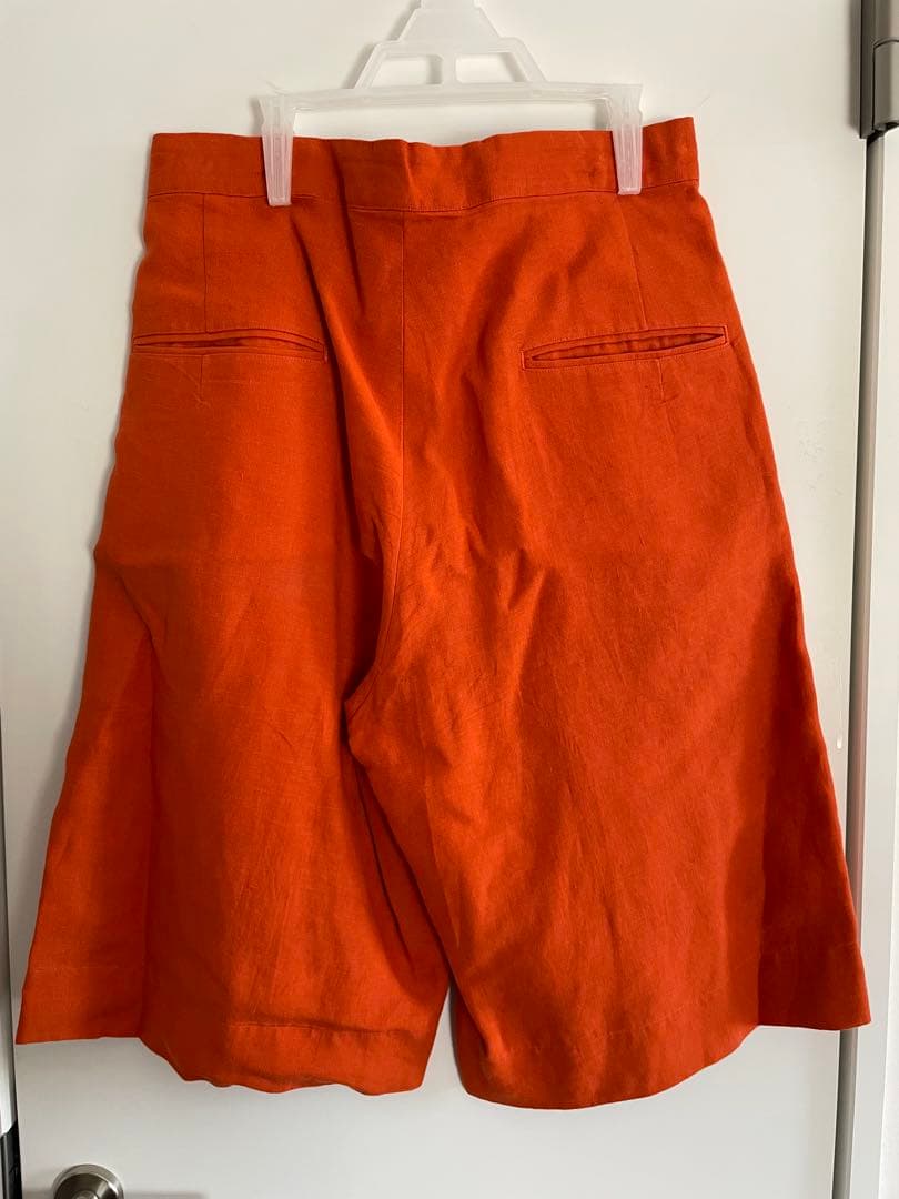 JUN MIKAMI リネンショートパンツ オレンジ