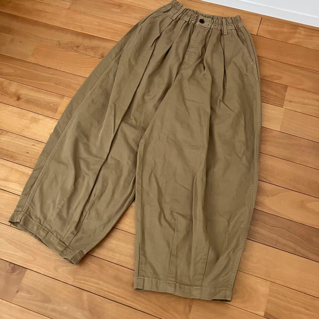 【HARVESTY】サーカスパンツ　タック　ワイド