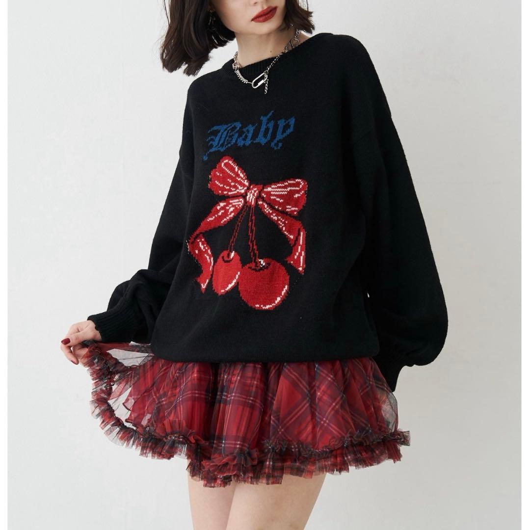 【新品】jouetie ジュエティ ボリュームチュチュスカート 赤　チェック