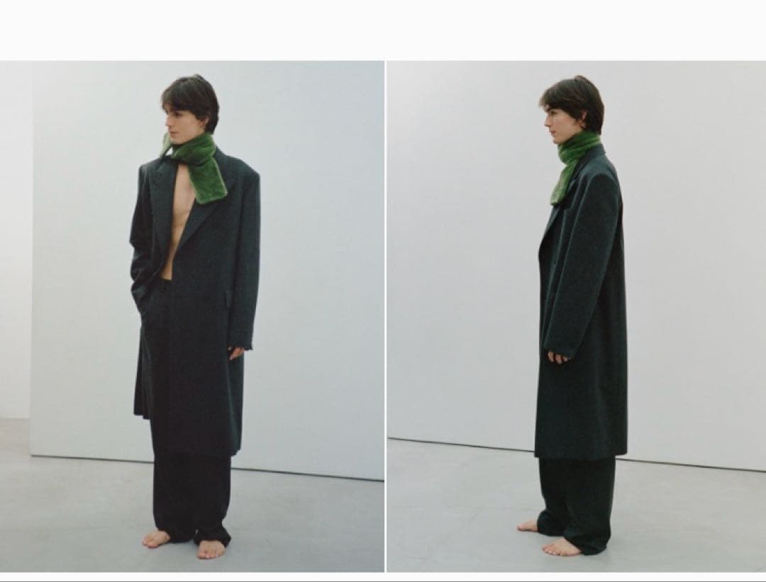 新品未使用　AURALEE MERINO MOUTON STOLE GREEN