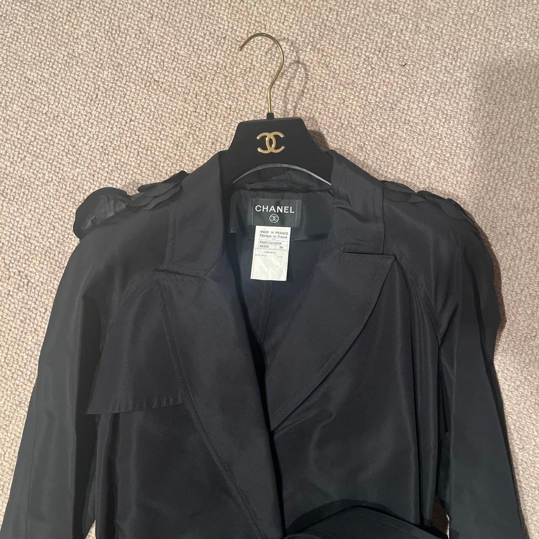 CHANEL ブラック トレンチコート