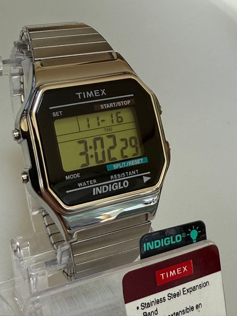 TIMEX クラシックデジタル T785879J シルバー新品