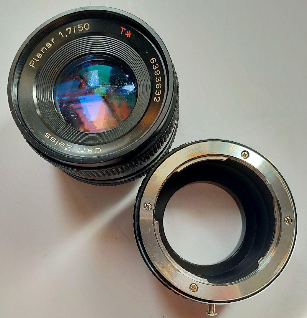 Planar 50/1.7 AEJ、M4/3アダプタ付き