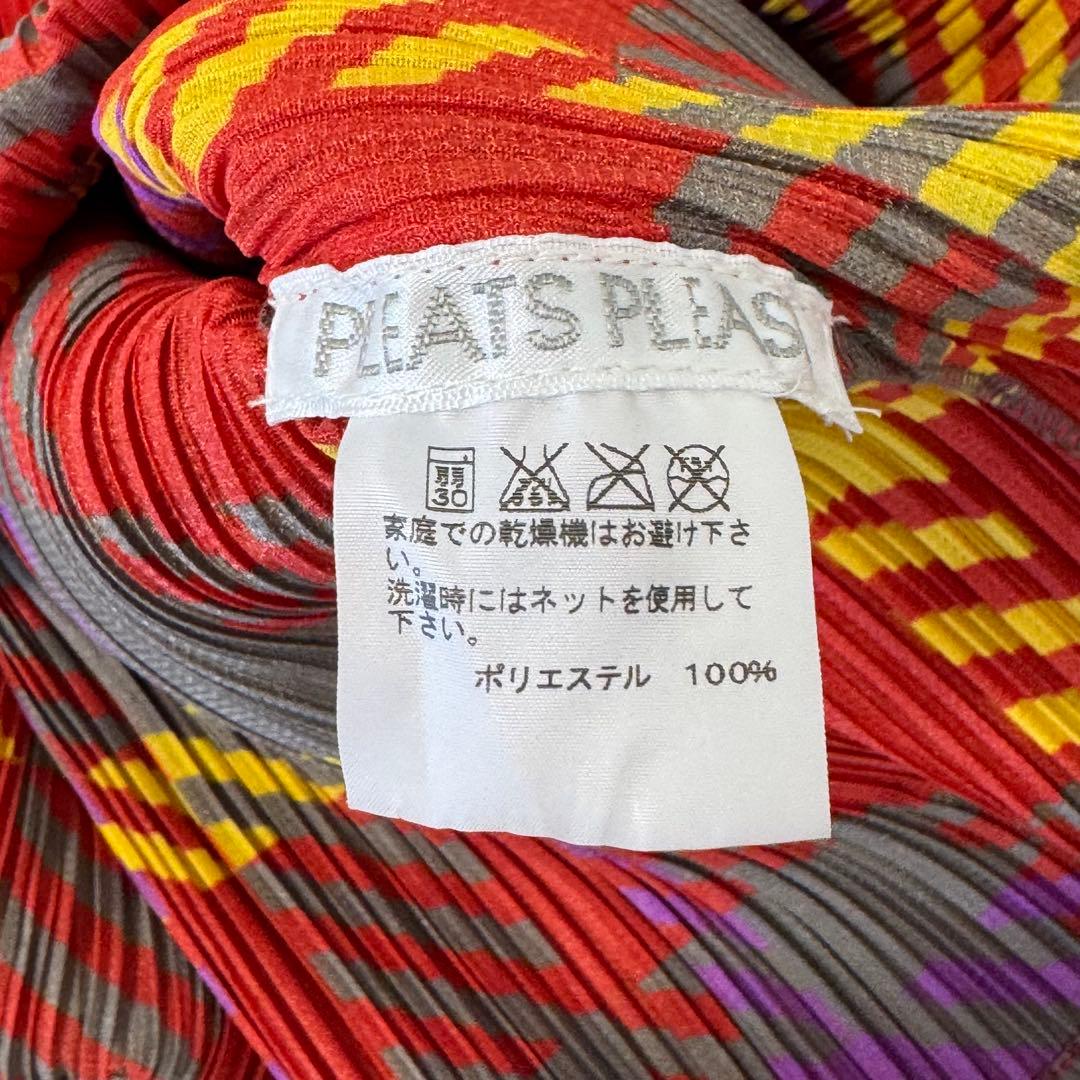 極美品✨PLEATS PLEASE プリーツ　チェック柄　長袖　トップス