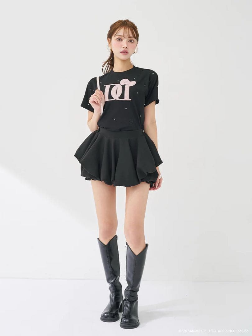 未開封♡ Hello DarichキルティングアップリケビジューTシャツ 黒