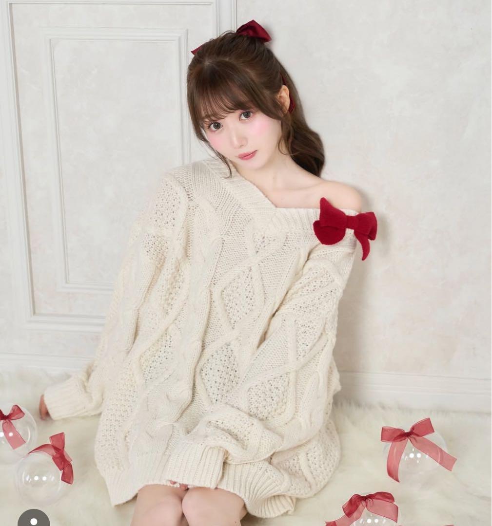 Rosé Muse Oversized cable knit OPロゼミュ