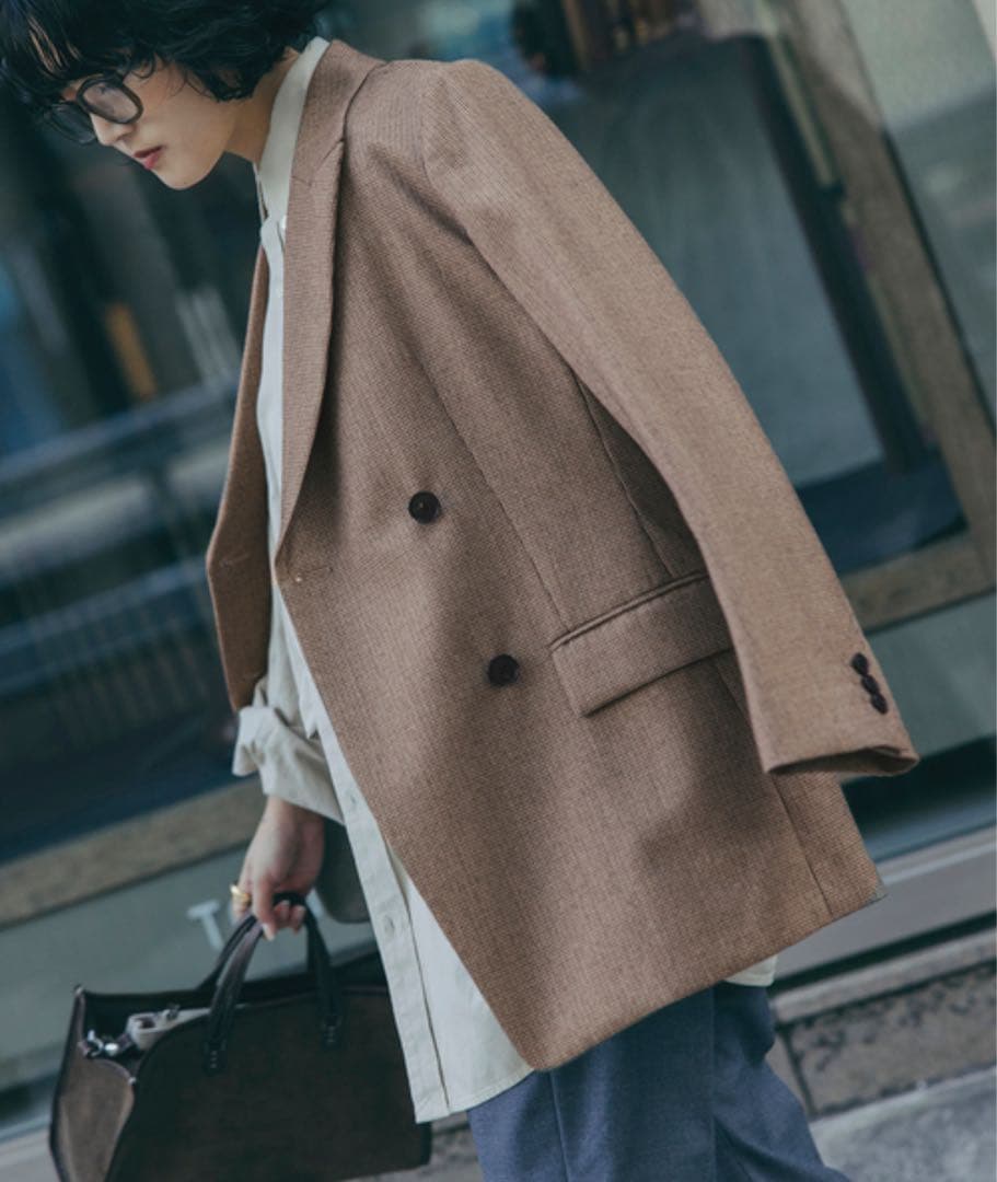 ジャーナルスタンダードレサージュ　チェック柄　ダブルジャケット　24AW 38