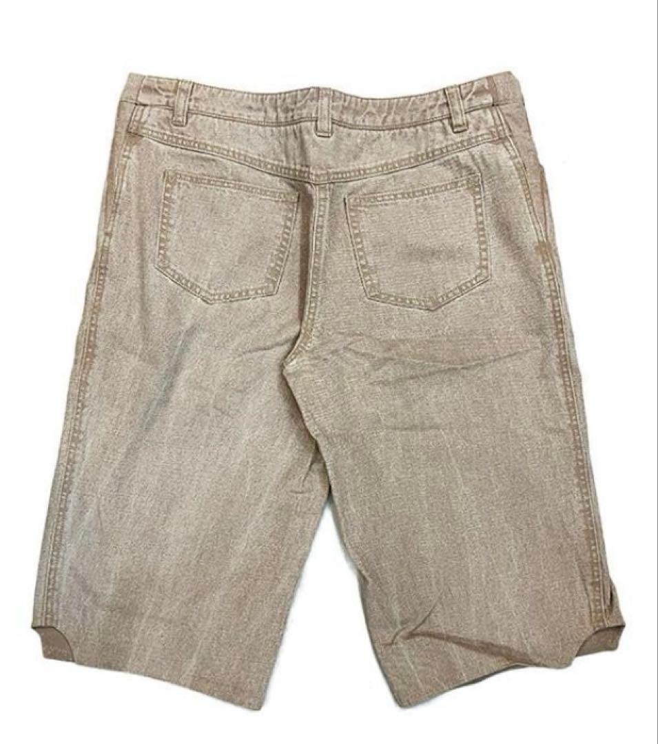 シャネル CHANEL デニムショーツ ハーフパンツ 38 ベージュ イタリア製