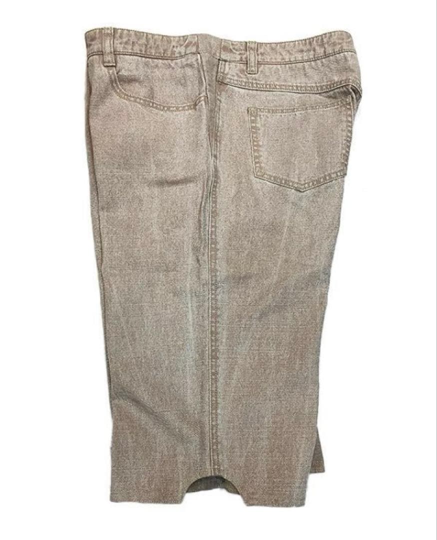 シャネル CHANEL デニムショーツ ハーフパンツ 38 ベージュ イタリア製