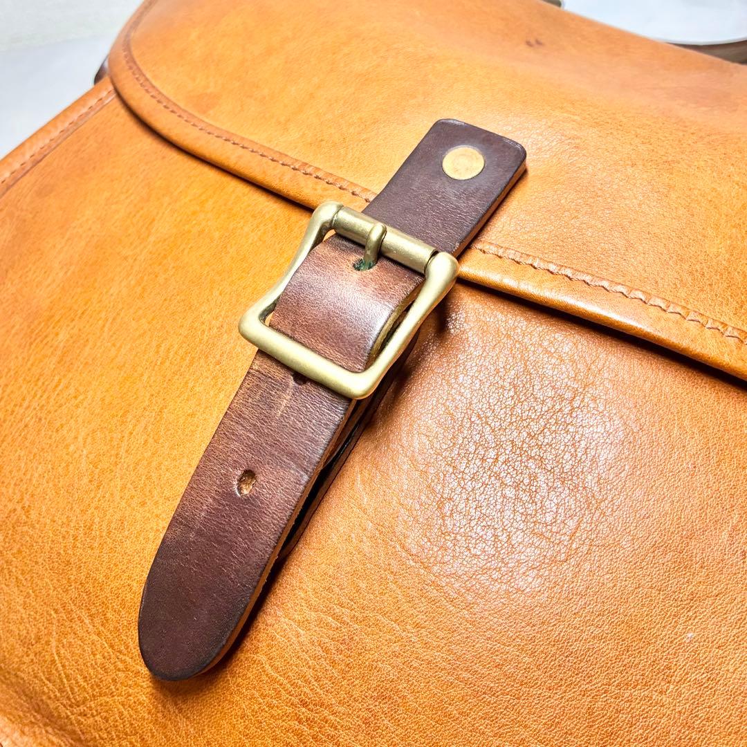 【人気】　スロウ　ルボーノ　ショルダーバッグ　栃木レザー　ヌメ革　キャメル